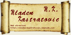 Mladen Kastratović vizit kartica